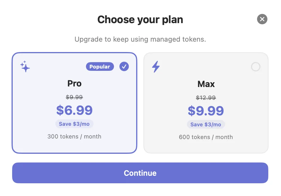 Pro and Max managed plan packages